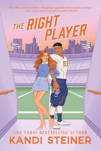 Book cover: illustrated couple in stadium, titled "The Right Player.