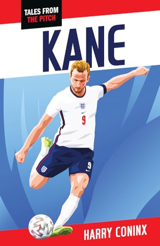Book cover featuring illustrated soccer player Harry Kane in action.