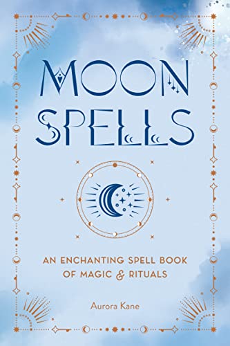 Book cover: “Moon Spells” with crescent moon and star design.