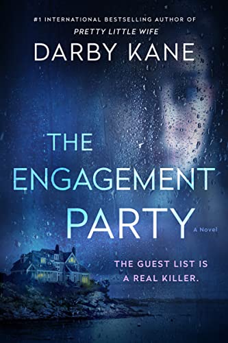 Book cover for “The Engagement Party” featuring a house by the sea.