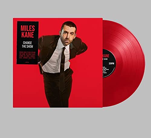 Miles Kane Change the Show album cover and matching red vinyl record.