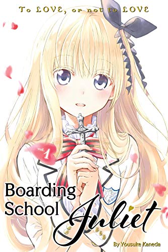 Anime girl with blonde hair and a bow, holding a cross.