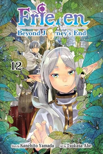 Comic book cover with colorful illustrations of fantasy characters and landscape, likely Frieren.