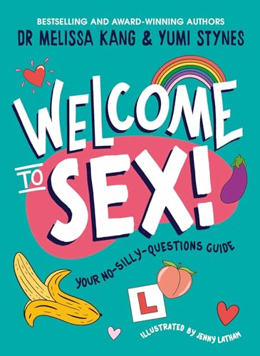 Book cover with colorful lettering, fruit illustrations, and a heart motif.