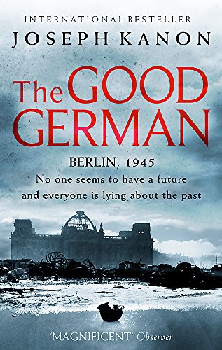 Book cover for "The Good German" with a ruined Berlin cityscape.