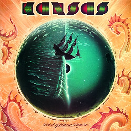 Album cover art featuring a ship sailing off the edge of a green globe.