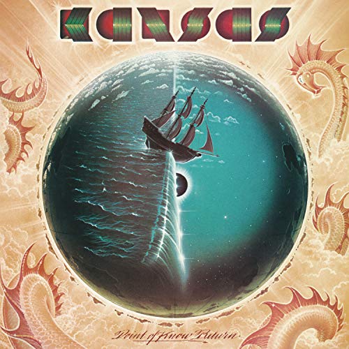 Album cover for Kansas’ “Point of Know Return” featuring a sailing ship.
