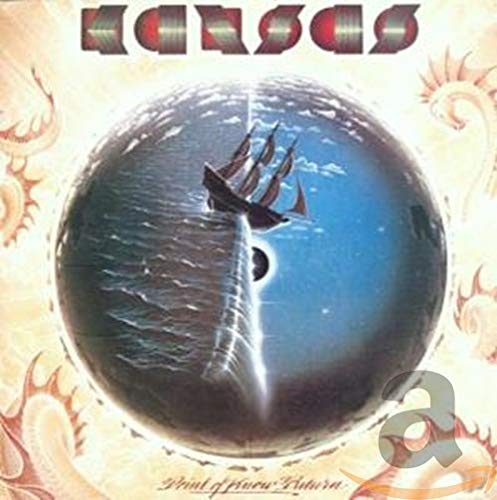 Kansas “Point of Know Return” CD cover with a sailing ship in a sphere.