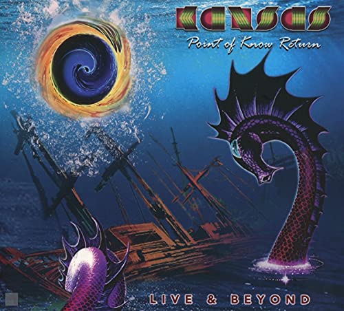 Album cover for Kansas’ “Point of Know Return Live & Beyond” with sea serpent.