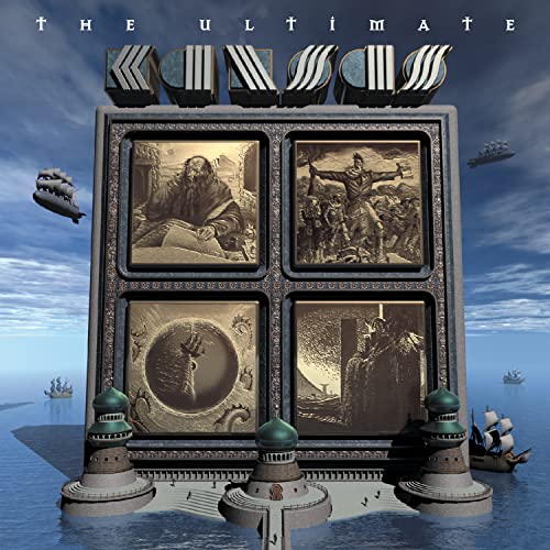 CD cover for Kansas’ “The Ultimate” featuring surreal, framed imagery.