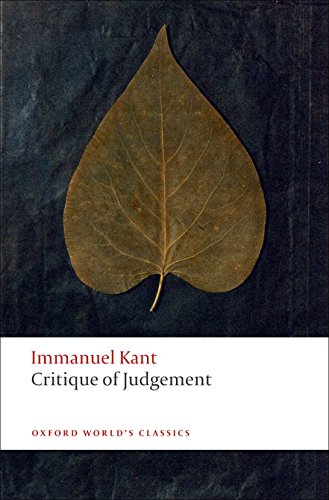 Book cover: "Critique of Judgement" with a dried leaf on a dark background.