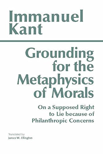 Book cover: "Grounding for the Metaphysics of Morals" by Immanuel Kant.