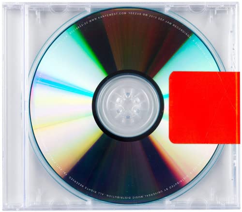 A clear jewel case containing a CD with a red rectangular sticker on top.