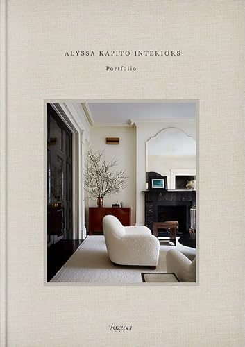 Book cover featuring a cream linen texture with a photo of a modern interior.