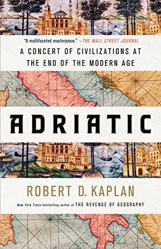 Book cover for “Adriatic” featuring maps, architecture, and text.