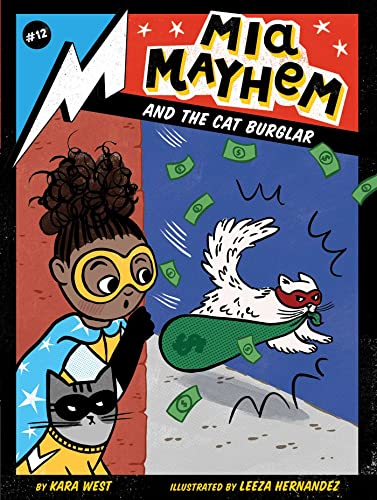 Book cover: girl in goggles watches a cat burglar on a skateboard.