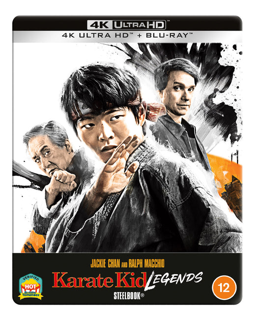SteelBook cover for "Karate Kid: Legends" featuring Jaden Smith and Jackie Chan.