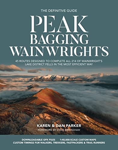 Map and route guidebook with Lake District fells and hiking trails illustrated.