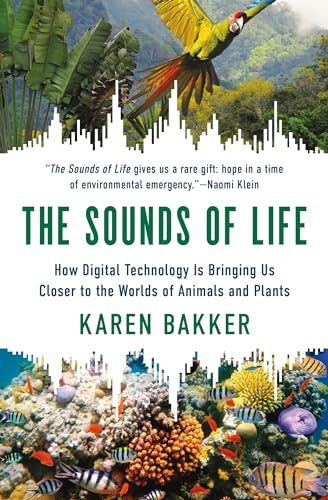 Book cover featuring a parrot, coral reef, and sound wave graphic.