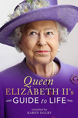 Book cover featuring Queen Elizabeth II in a purple hat and suit.