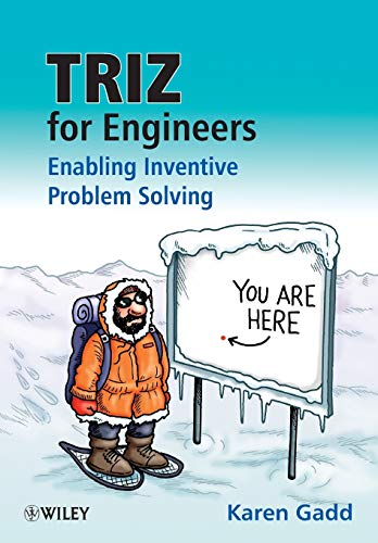 Book cover: "TRIZ for Engineers" with illustration of a winter explorer.