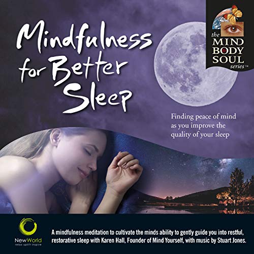 CD cover for "Mindfulness for Better Sleep" featuring a sleeping woman.