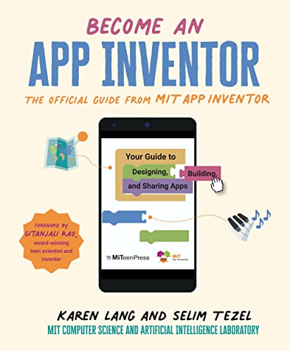 Book cover: "Become an App Inventor" with a smartphone illustration.