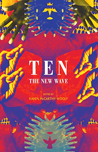 Book cover: "Ten: The New Wave" with hands and abstract blue design.