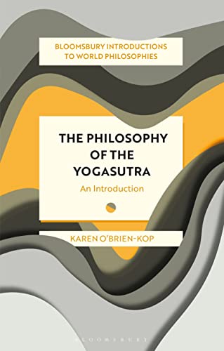 Book cover: “The Philosophy of the Yogasutra” with abstract wave design.