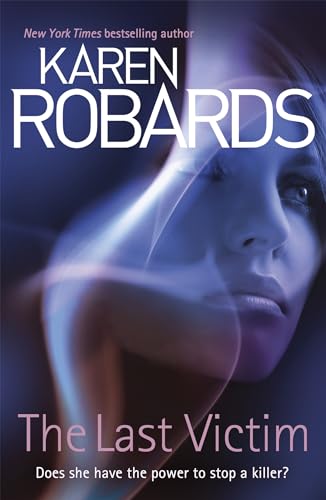 Book cover: woman’s face with blue tones, title “The Last Victim.”