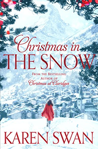 Book cover: snowy mountain village with a girl in a red coat.