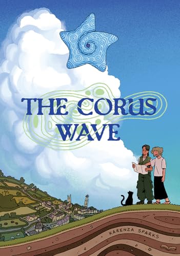 Book cover: illustrated children with a star and coastal town.