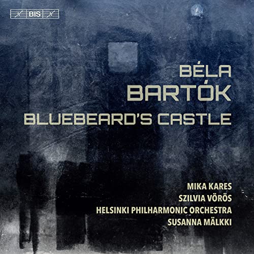 CD cover for Bartók’s Bluebeard’s Castle, featuring a dark, textured castle image.