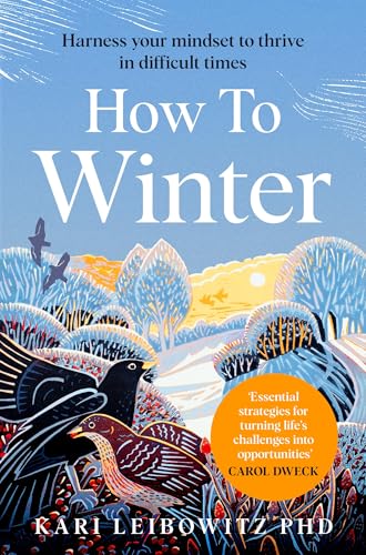 Book cover with winter landscape, birds, and orange “Essential strategies” sticker.