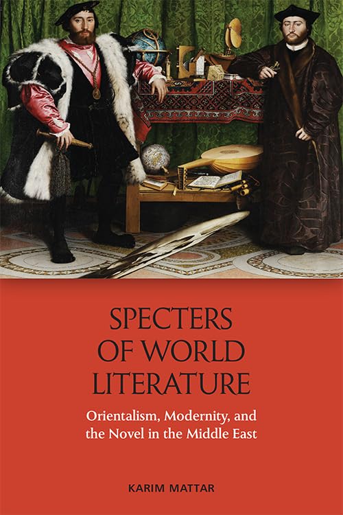 Book cover featuring Hans Holbein’s The Ambassadors painting above red text on a red background.
