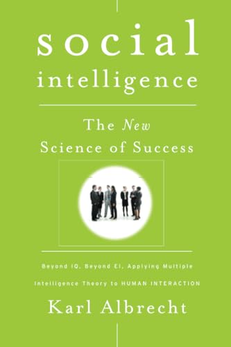 Green book cover with figures in a circle, title "Social Intelligence.