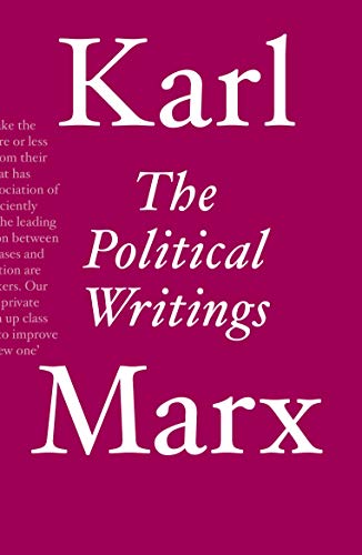 Book cover: "The Political Writings" by Karl Marx, with white text on magenta.