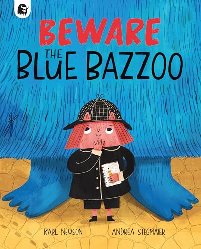Book cover: a detective investigates a large, blue, furry creature.