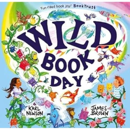 Book cover with colorful illustrations of children and fantastical creatures.