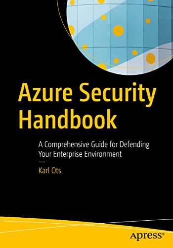 Book cover: "Azure Security Handbook" with a globe graphic.