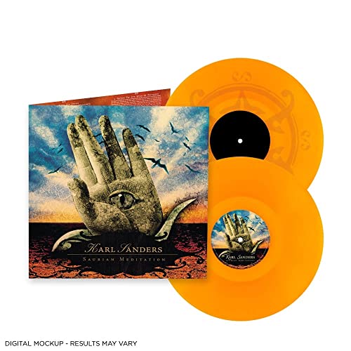 Vinyl record and album cover featuring a hand with an eye.