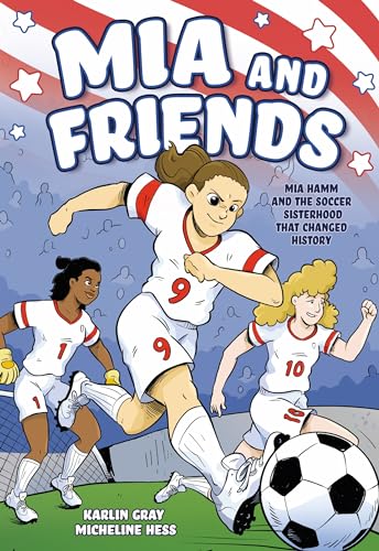 Book cover showing three female soccer players in white uniforms with a soccer ball.