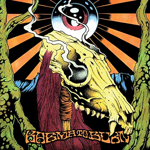 CD cover art: skull with an eye, psychedelic and colorful.