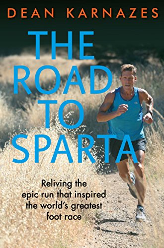 Book cover: runner on a dusty road, titled “The Road to Sparta.”