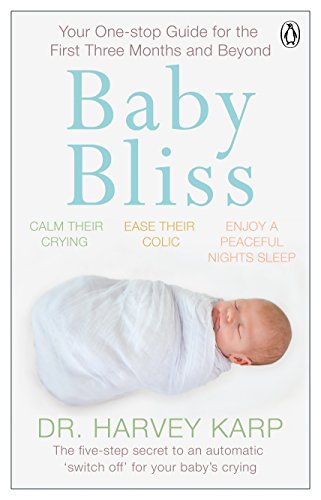Book cover: "Baby Bliss" with a swaddled sleeping baby image.