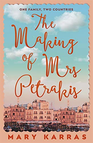 Book cover with orange title and a coastal town scene.