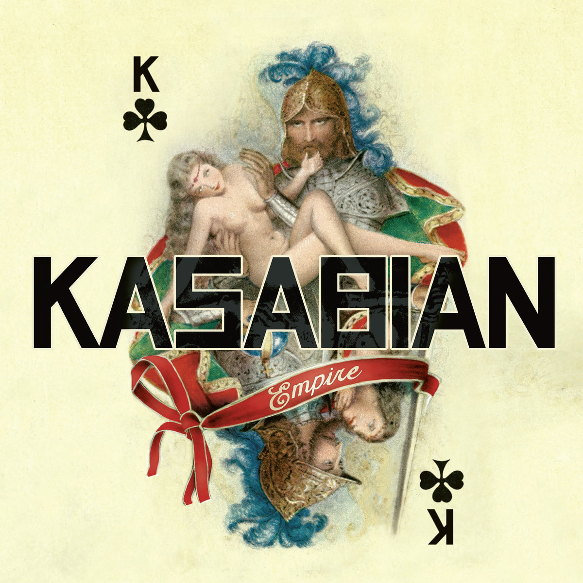Kasabian “Empire” vinyl cover: playing card with Roman imagery.