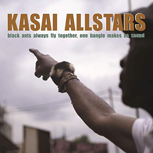 "CD cover featuring a person pointing, with text 'Kasai Allstars' and album title."