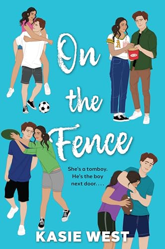 Book cover with illustrated young couples in casual poses, titled "On the Fence".
