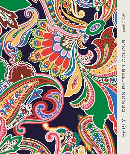Book cover with a vibrant, multicolored paisley pattern on a dark background.